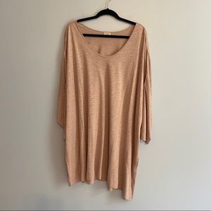 LOGO by Lori Goldstein Heather Pink Tunic W/Pockets - 4X